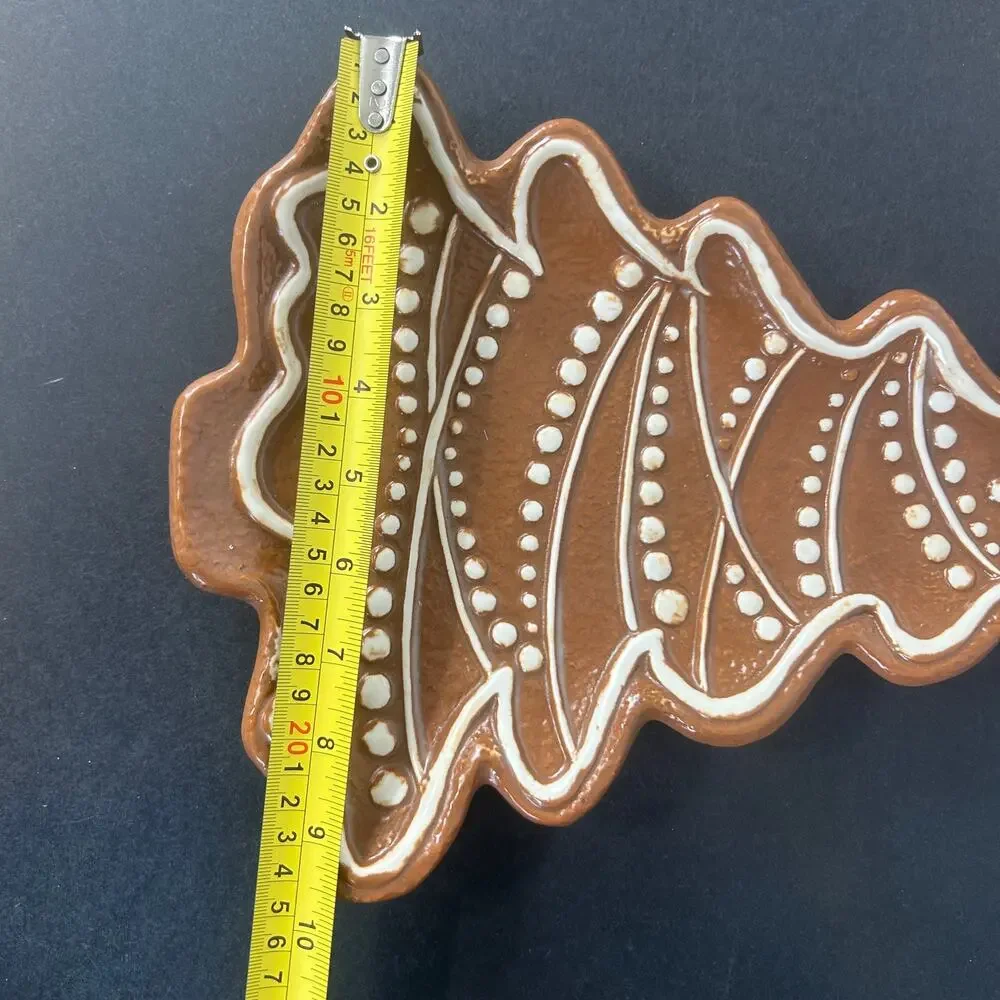 Pottery Barn Gingerbread Christmas Holiday Tree Platter 12 in. NEW Serving Plate